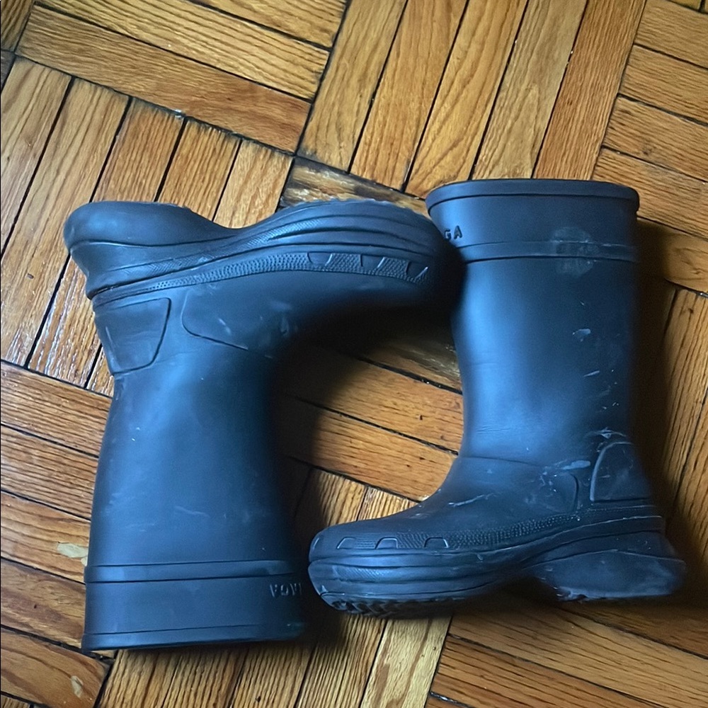 Balenciaga Black Rubber Boots